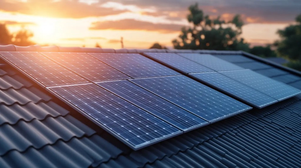 Residential rooftop solar installation
